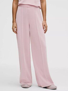 Lululemon Softstreme Pintuck High-Rise Wide-Leg Pant - Porcelain Pink - Size XS